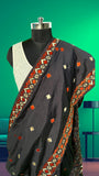 Black Phulkari Saree Justphulkari 