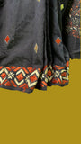 Black Phulkari Saree Justphulkari 