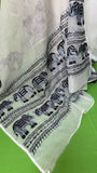 Elephant motif saree